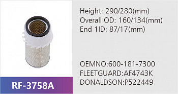Фильтр воздушный RF-3758AB (1/24)